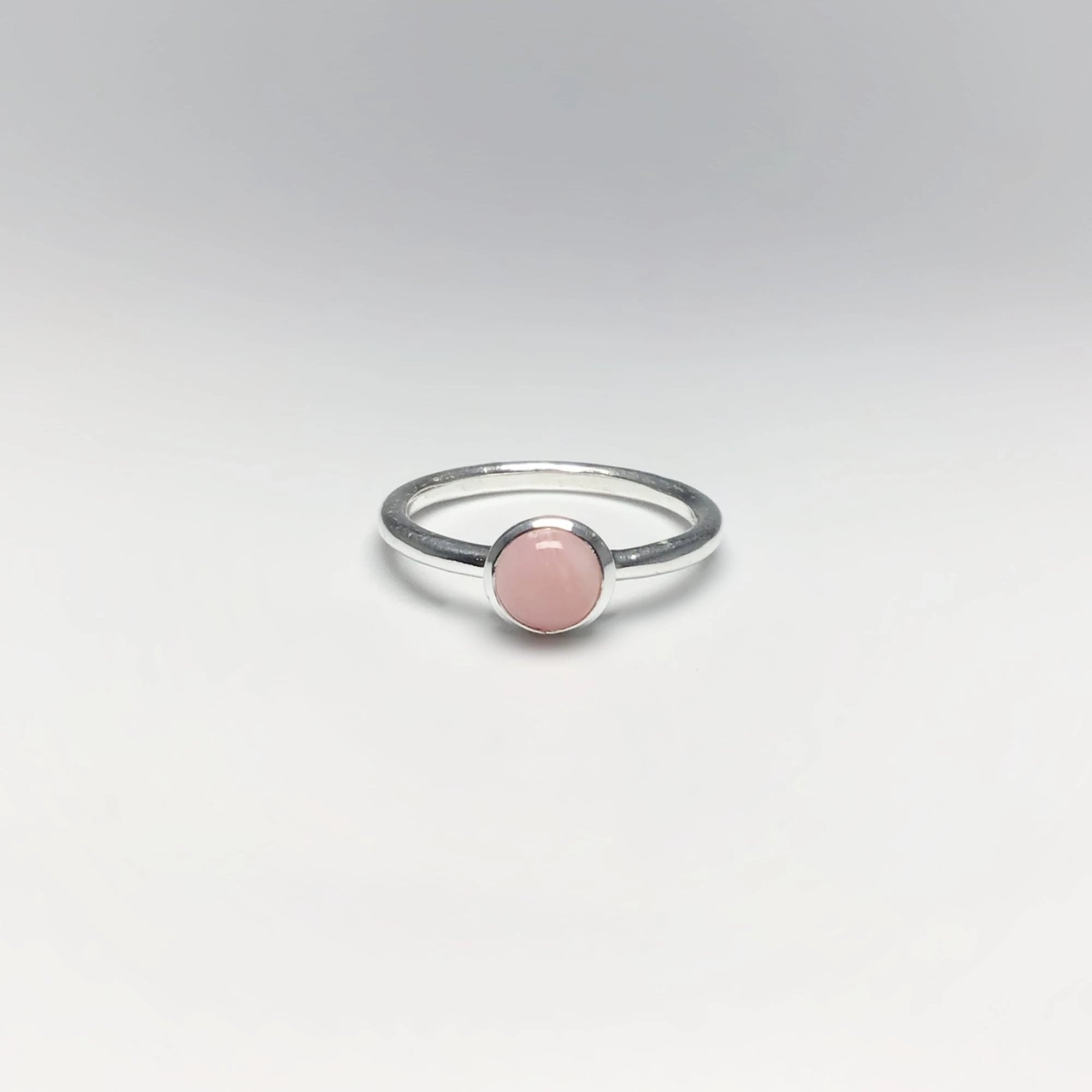 Pink Peruvian Opal Ring - Rocks and Gems Canada