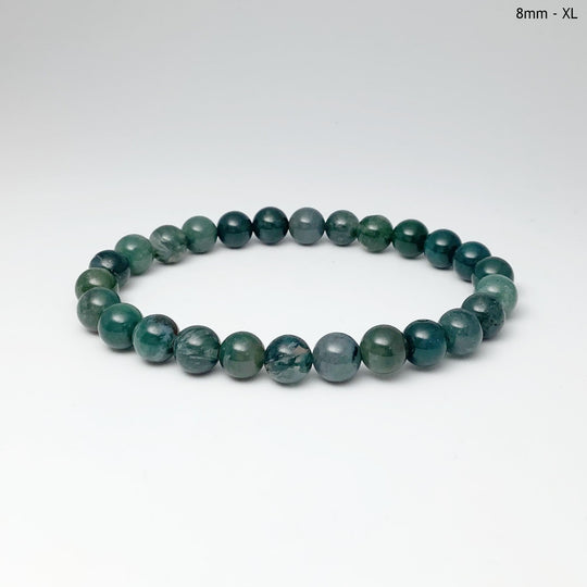 Moss Agate Beaded Bracelet - Rocks and Gems Canada