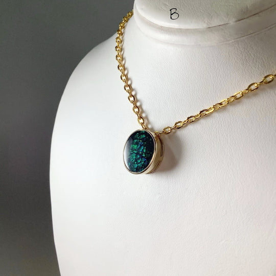 Alberta Ammolite 14K Gold Pendant - Rocks and Gems Canada