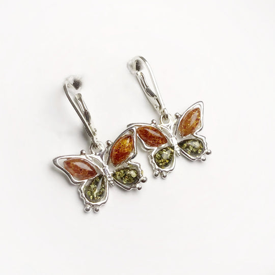 Mixed Amber Dangle Earrings - Rocks and Gems Canada