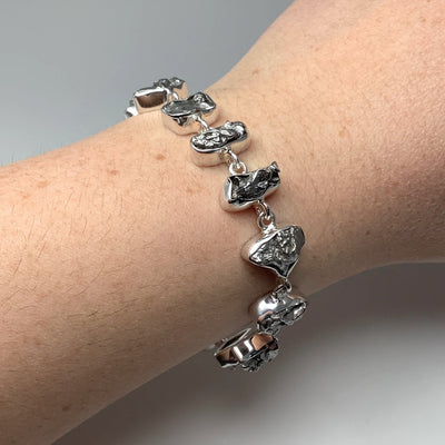 Campo Del Cielo Meteorite Sterling Silver Bracelet