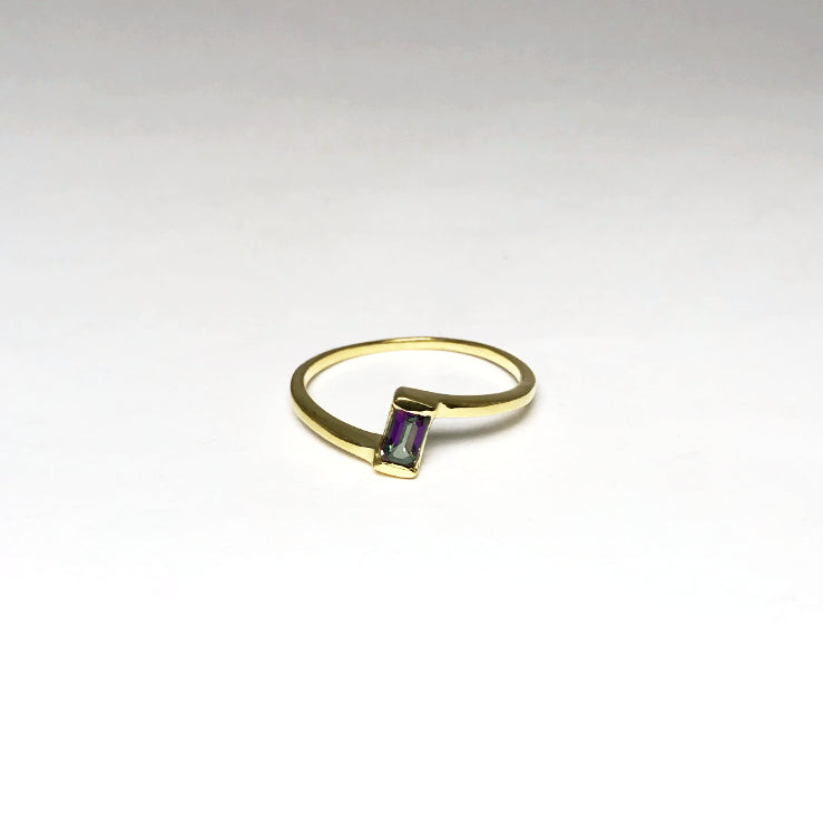 Mystic Topaz Gold Finish Ring - Rocks and Gems Canada