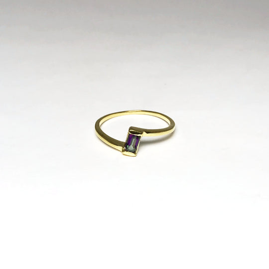 Mystic Topaz Gold Finish Ring - Rocks and Gems Canada