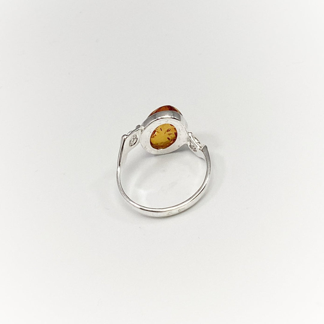 Cognac Amber Ring - Rocks and Gems Canada