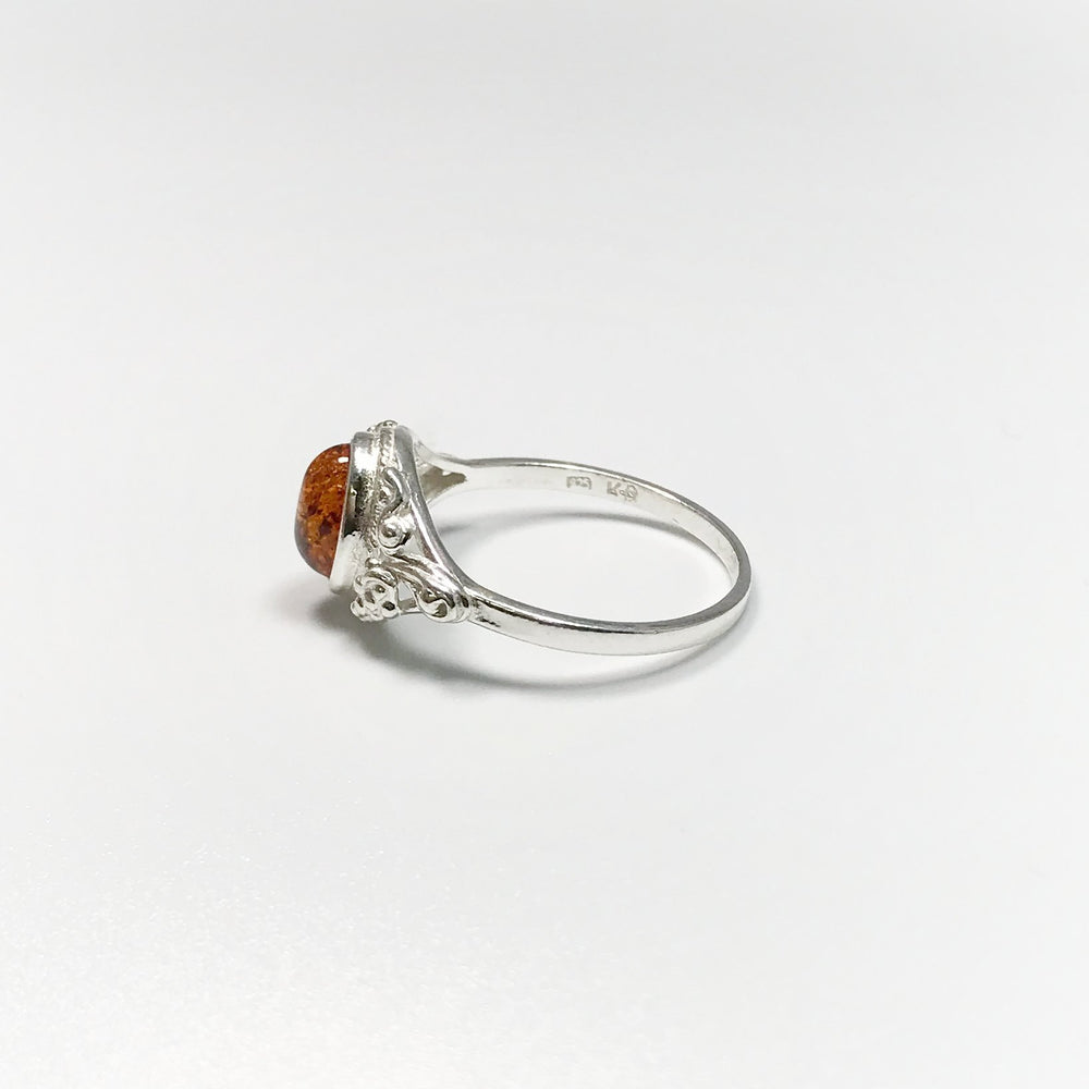 Cognac Amber Ring - Rocks and Gems Canada