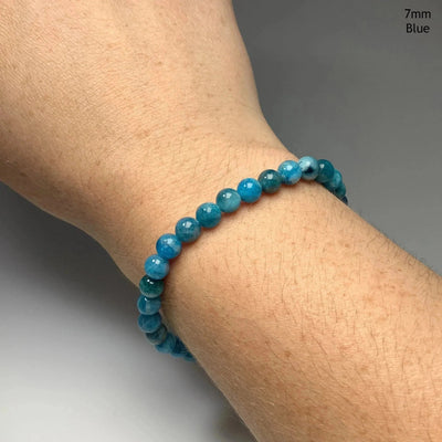 Blue Apatite Beaded Bracelet