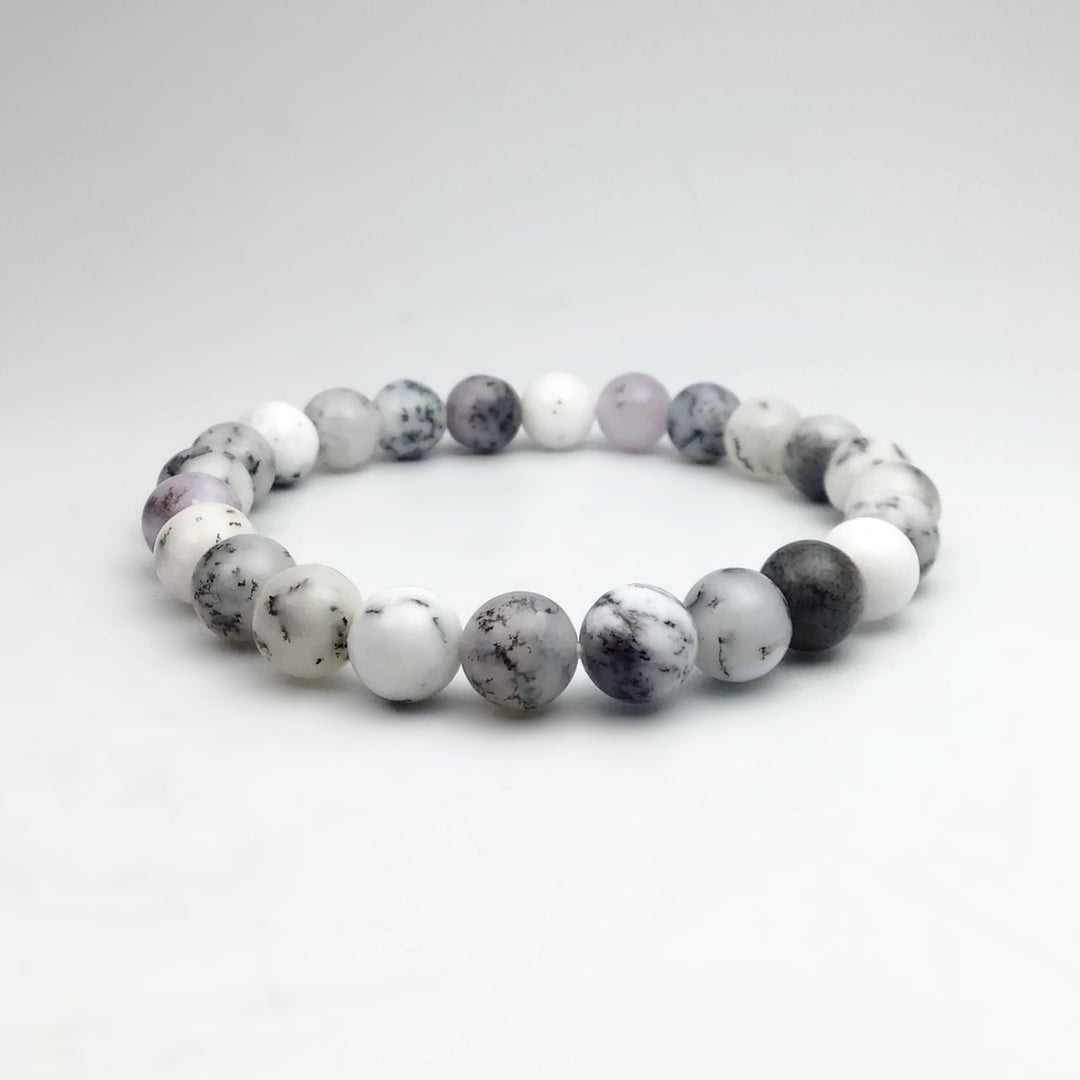 Dendritic Opal Beaded Bracelet - 8mm - High Quality - Rocks and Gems Canada