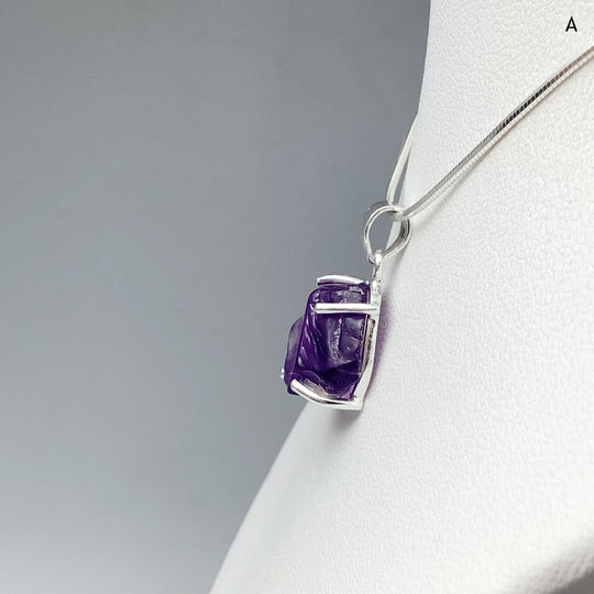 Raw Amethyst Pendant - Rocks and Gems Canada