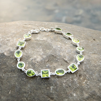 Peridot Sterling Silver Bracelet