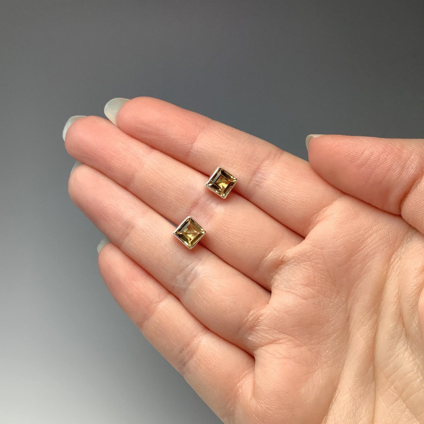 Citrine Stud Earrings