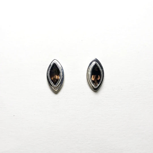 Smoky Quartz Stud Earrings - Rocks and Gems Canada