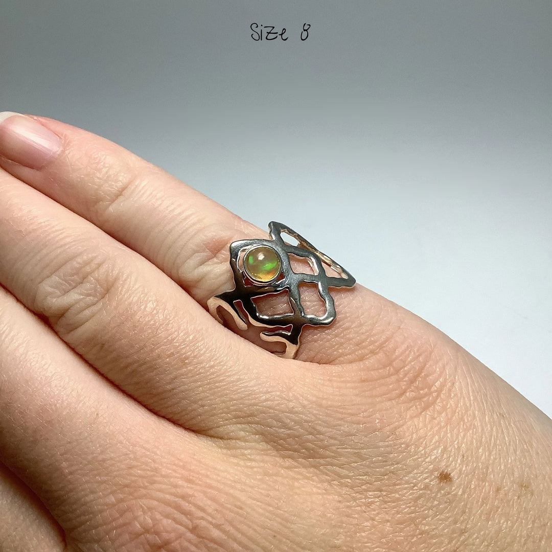 Ethiopian Fire Opal Ring - Rocks and Gems Canada