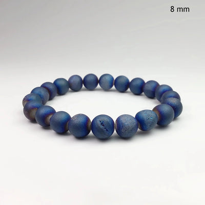 Druzy Matte Blue Beaded Bracelet