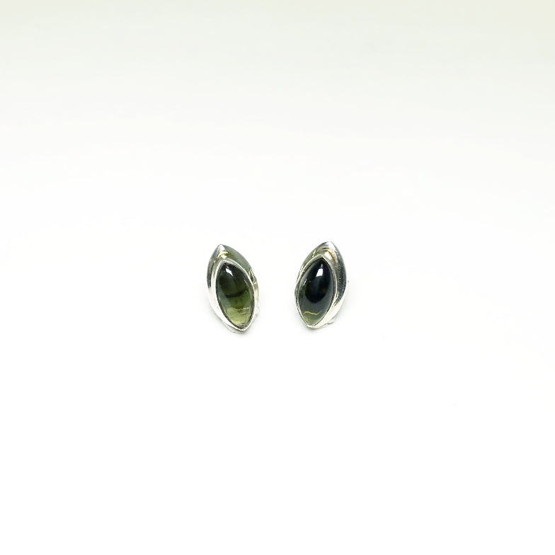 Green Tourmaline Stud Earrings - Rocks and Gems Canada