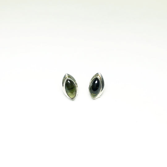 Green Tourmaline Stud Earrings - Rocks and Gems Canada