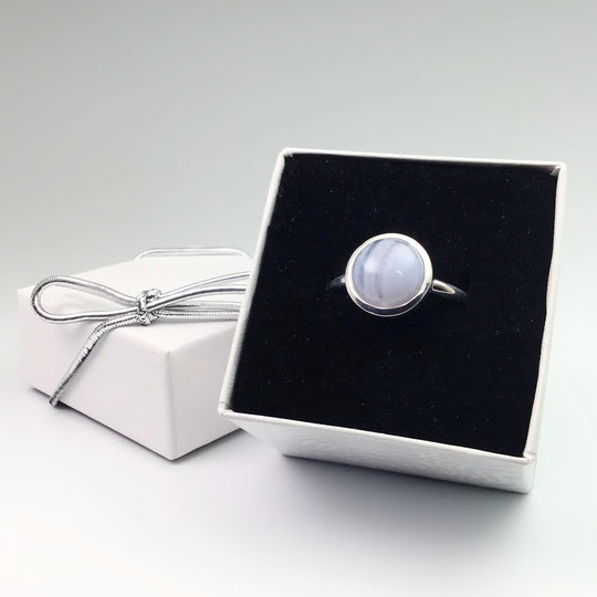 Blue Lace Agate Ring - Rocks and Gems Canada