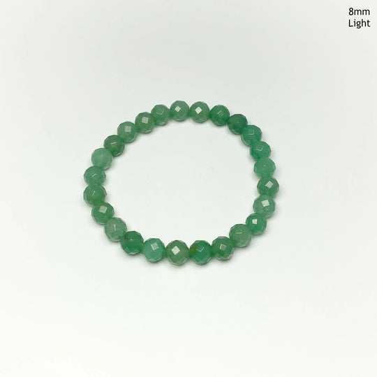 Green Aventurine Faceted Beaded Bracelet - Rocks and Gems Canada