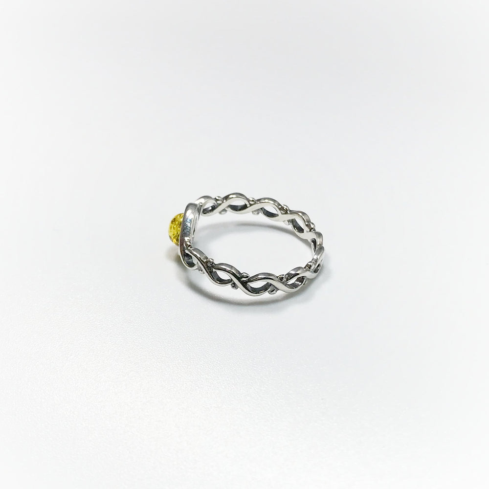 Green Amber Ring - Rocks and Gems Canada