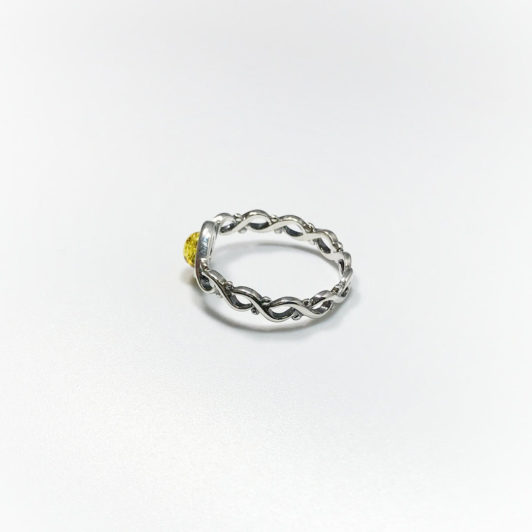 Green Amber Ring - Rocks and Gems Canada