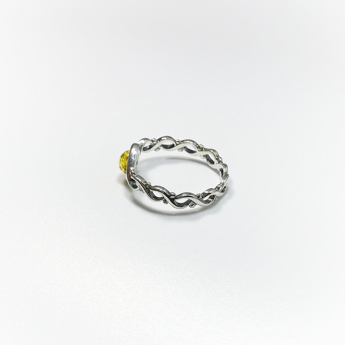Green Amber Ring