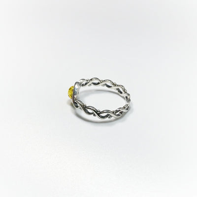 Green Amber Ring