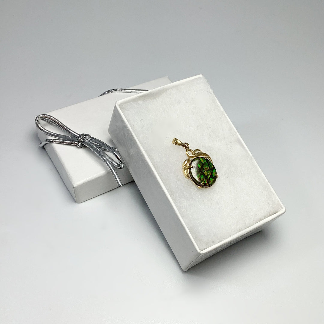 Alberta Ammolite 14K Gold Pendant - Rocks and Gems Canada