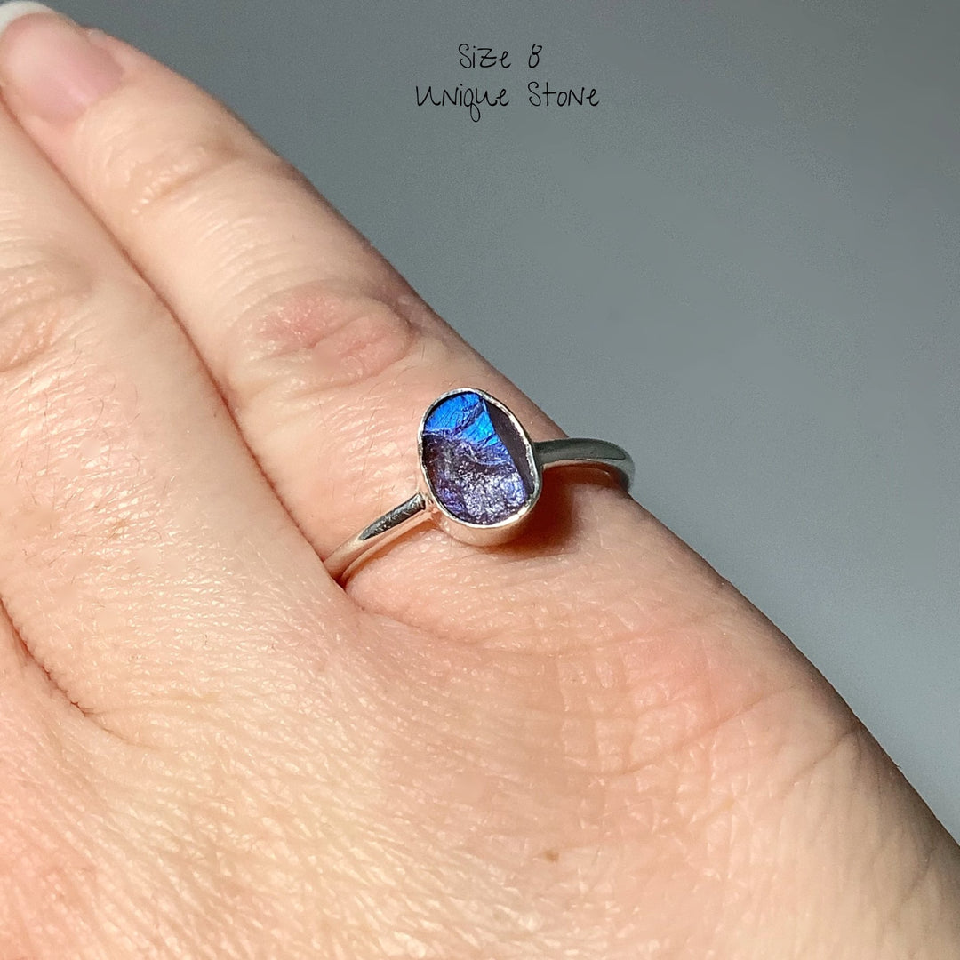 Raw Labradorite Ring - Rocks and Gems Canada