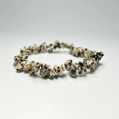 Dalmatian Jasper Chip Beaded Bracelet