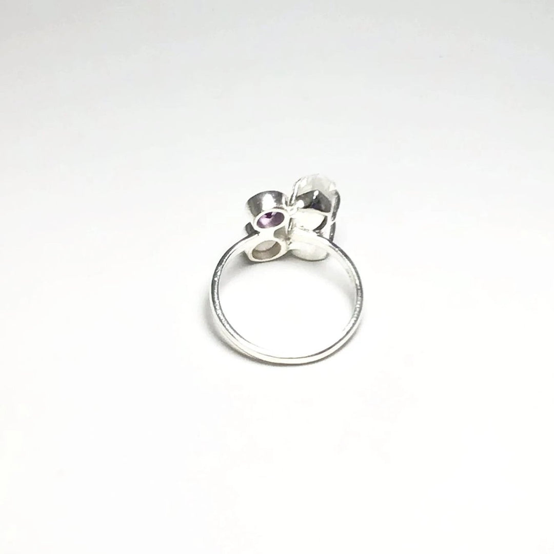 Quartz Point, Amethyst and Rose Quartz Ring - Rocks and Gems Canada