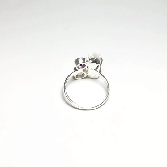 Quartz Point, Amethyst and Rose Quartz Ring - Rocks and Gems Canada