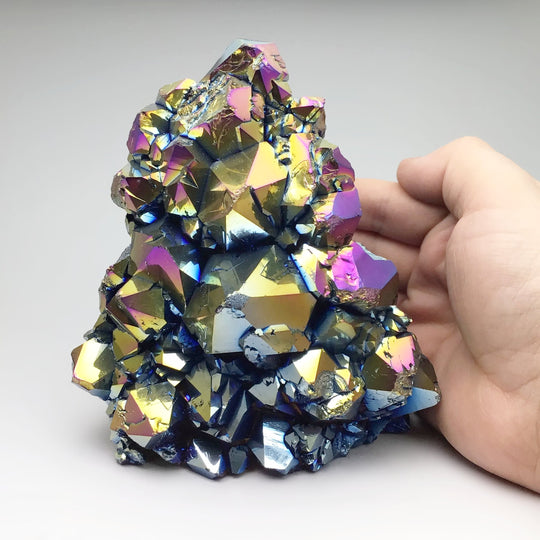 Rainbow Amethyst Druze Cluster Stand Up - Rocks and Gems Canada