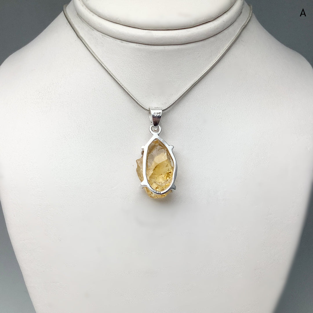 Raw Citrine Pendant - Rocks and Gems Canada