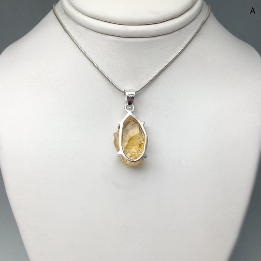 Raw Citrine Pendant - Rocks and Gems Canada