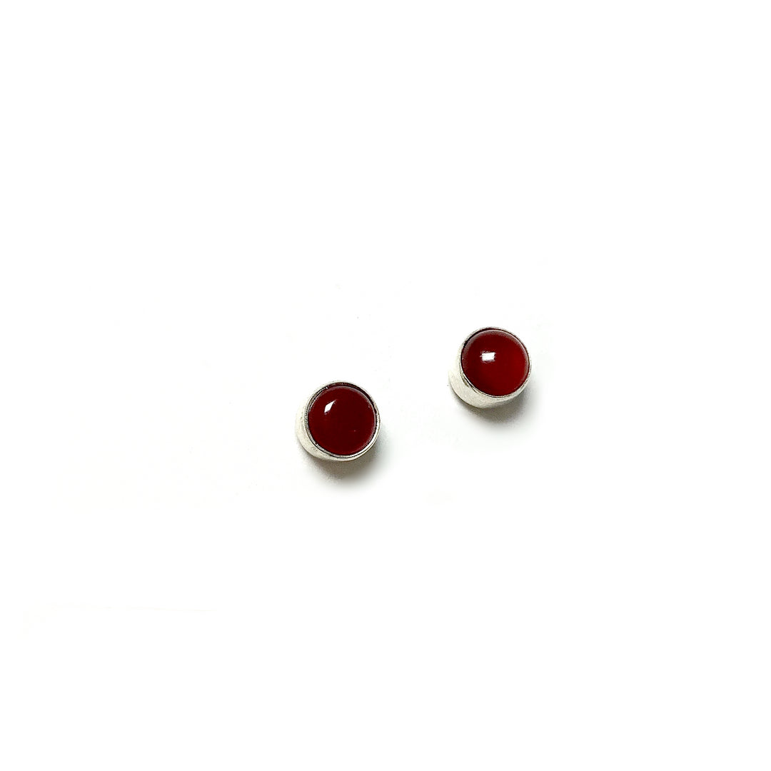 Carnelian Agate Stud Earrings - Rocks and Gems Canada