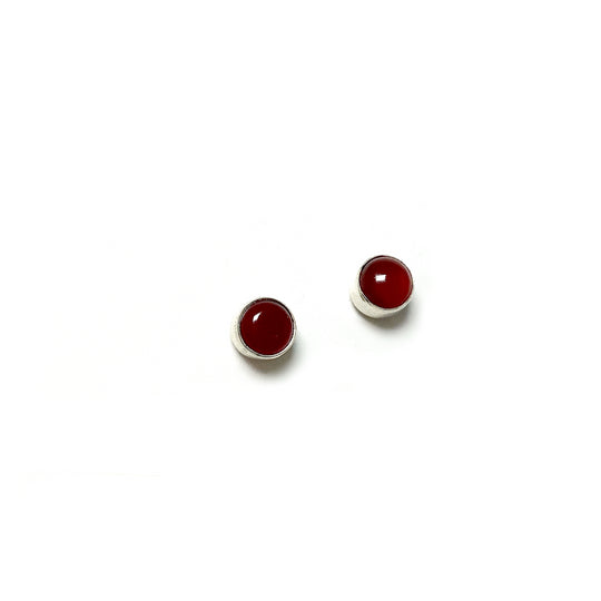 Carnelian Agate Stud Earrings - Rocks and Gems Canada