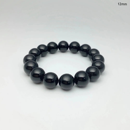 Black Obsidian Beaded Bracelet - Rocks and Gems Canada