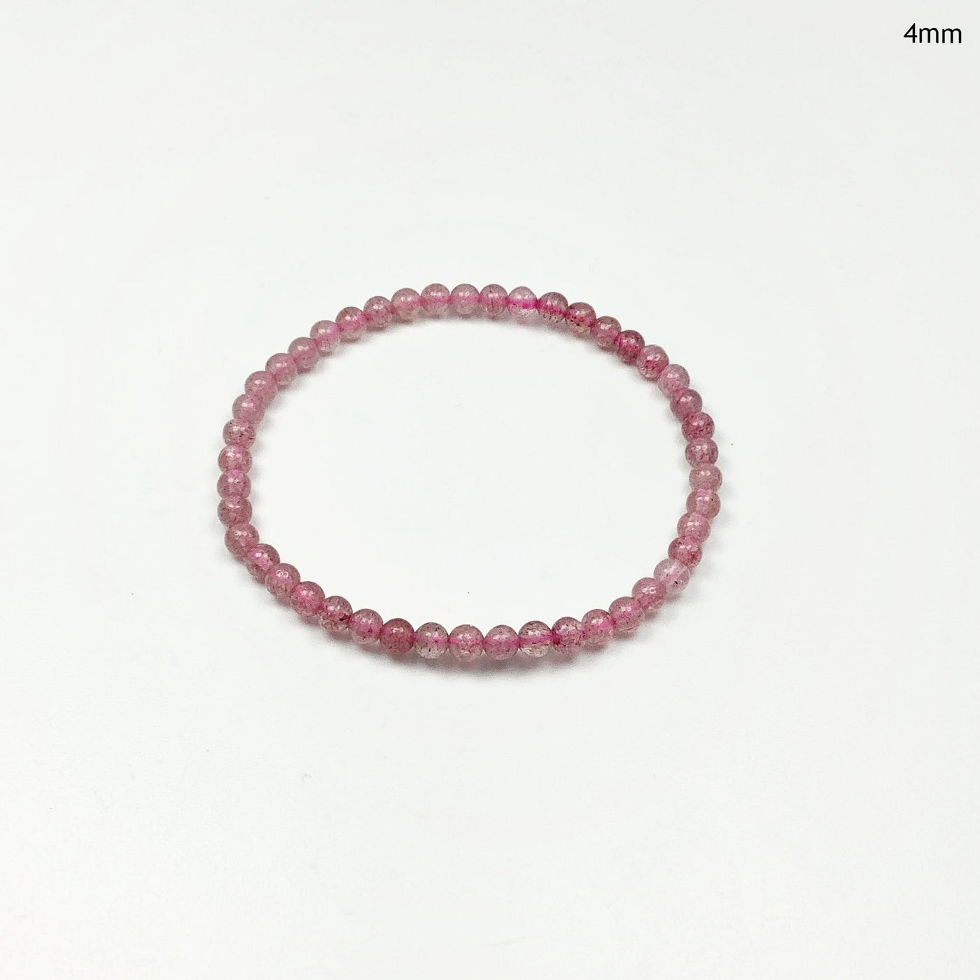 Strawberry Quartz Beaded Bracelet