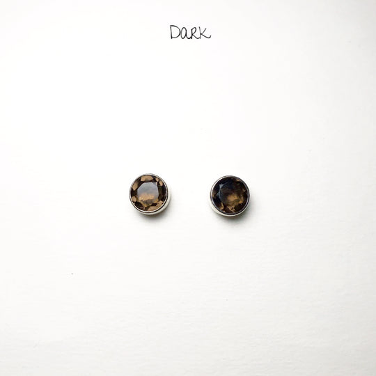 Smoky Quartz Stud Earrings - Rocks and Gems Canada