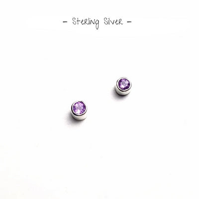 Amethyst Stud Earrings