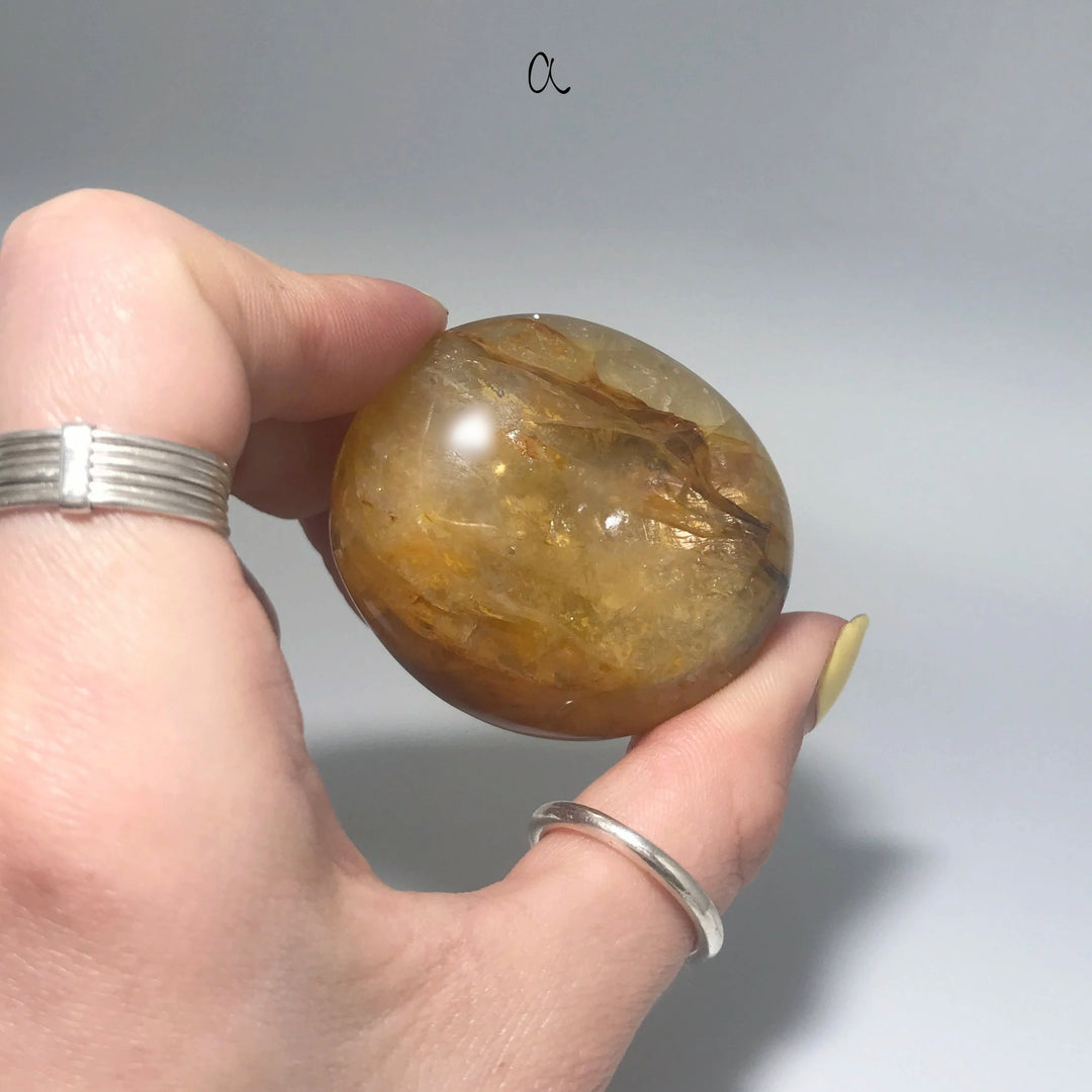 Dark Golden Hematoid Quartz Tumble - Rocks and Gems Canada
