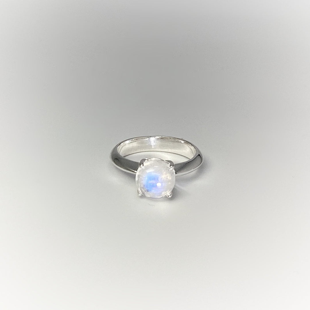 Rainbow Moonstone Ring - Rocks and Gems Canada