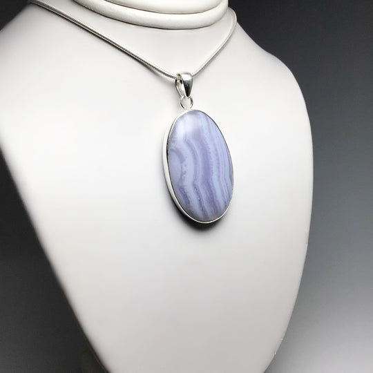 Blue Lace Agate Pendant - Rocks and Gems Canada