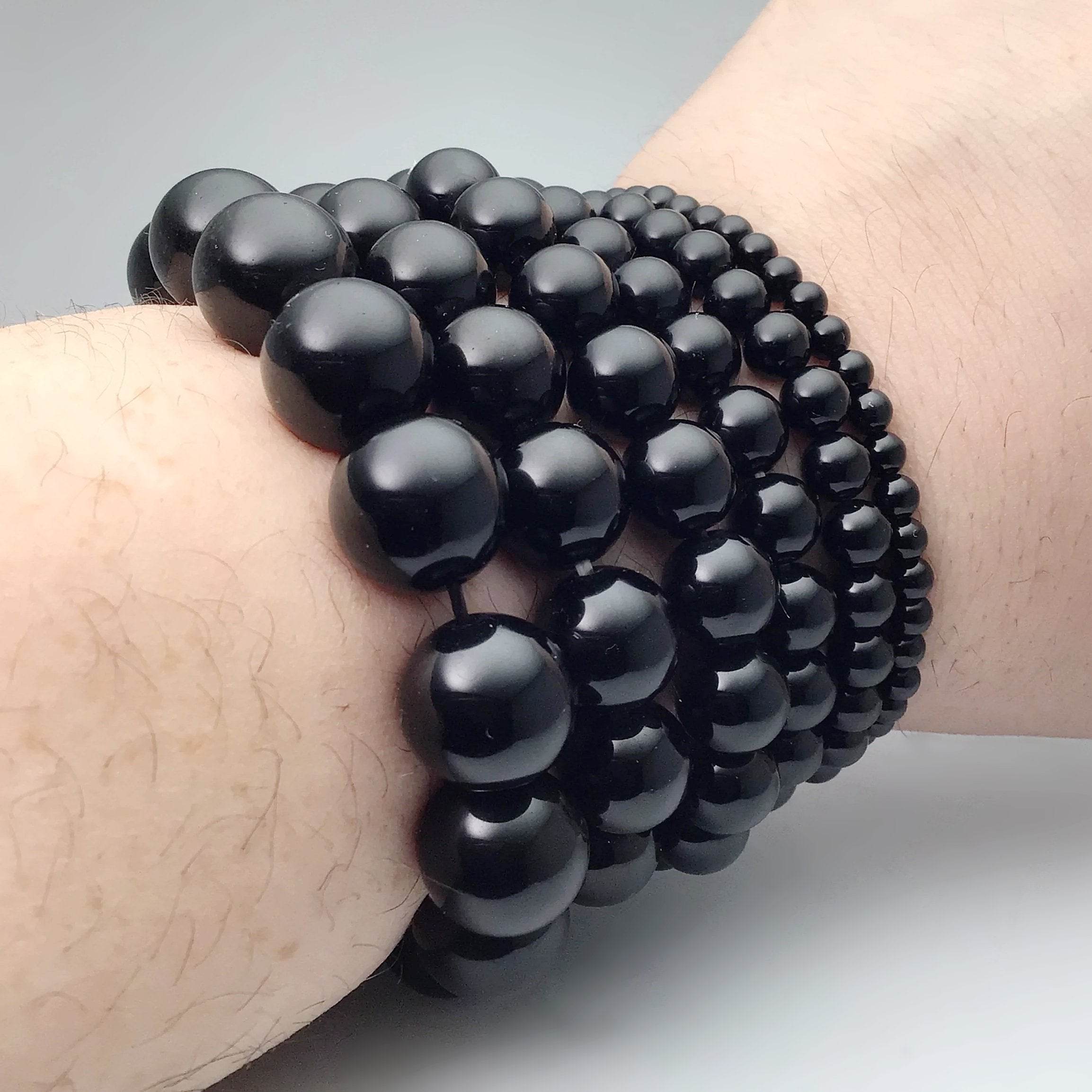 Black Onyx Beaded Bracelet - Rocks and Gems Canada