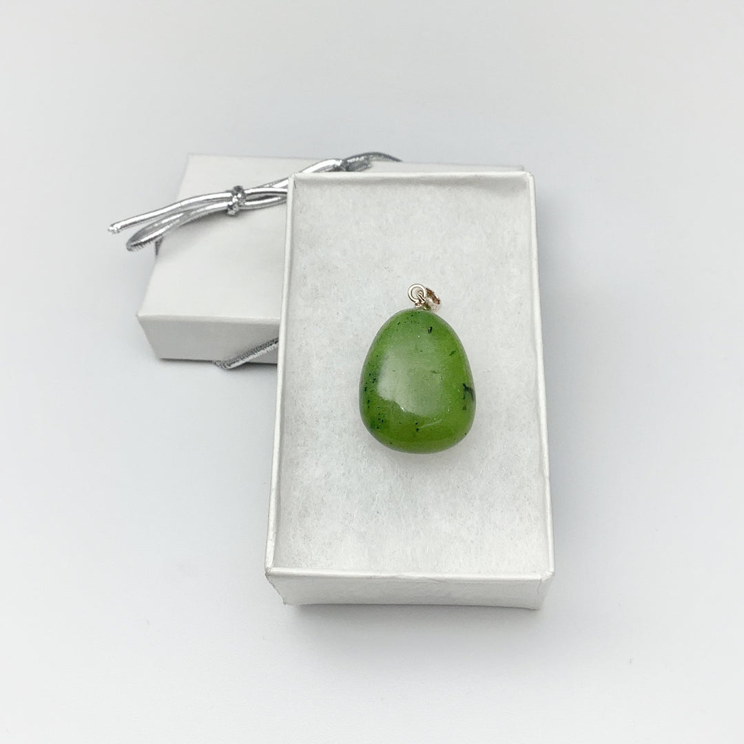 Canadian Jade Teardrop Pendant - Rocks and Gems Canada