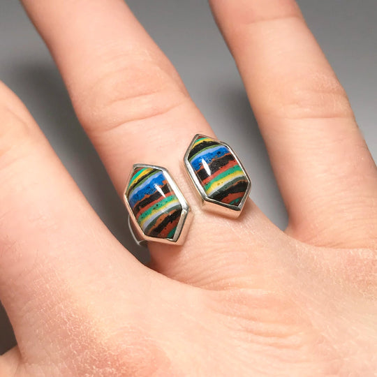 Rainbow Calcite Ring - Rocks and Gems Canada