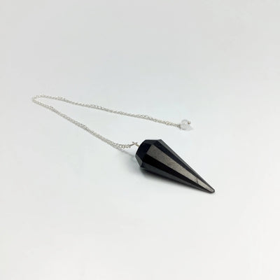 Shungite Pendulum with Quartz Bead