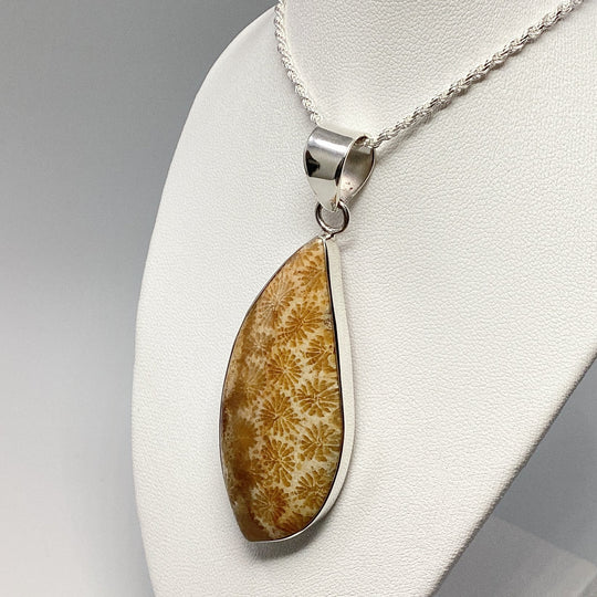 Fossilized Coral Pendant - Rocks and Gems Canada