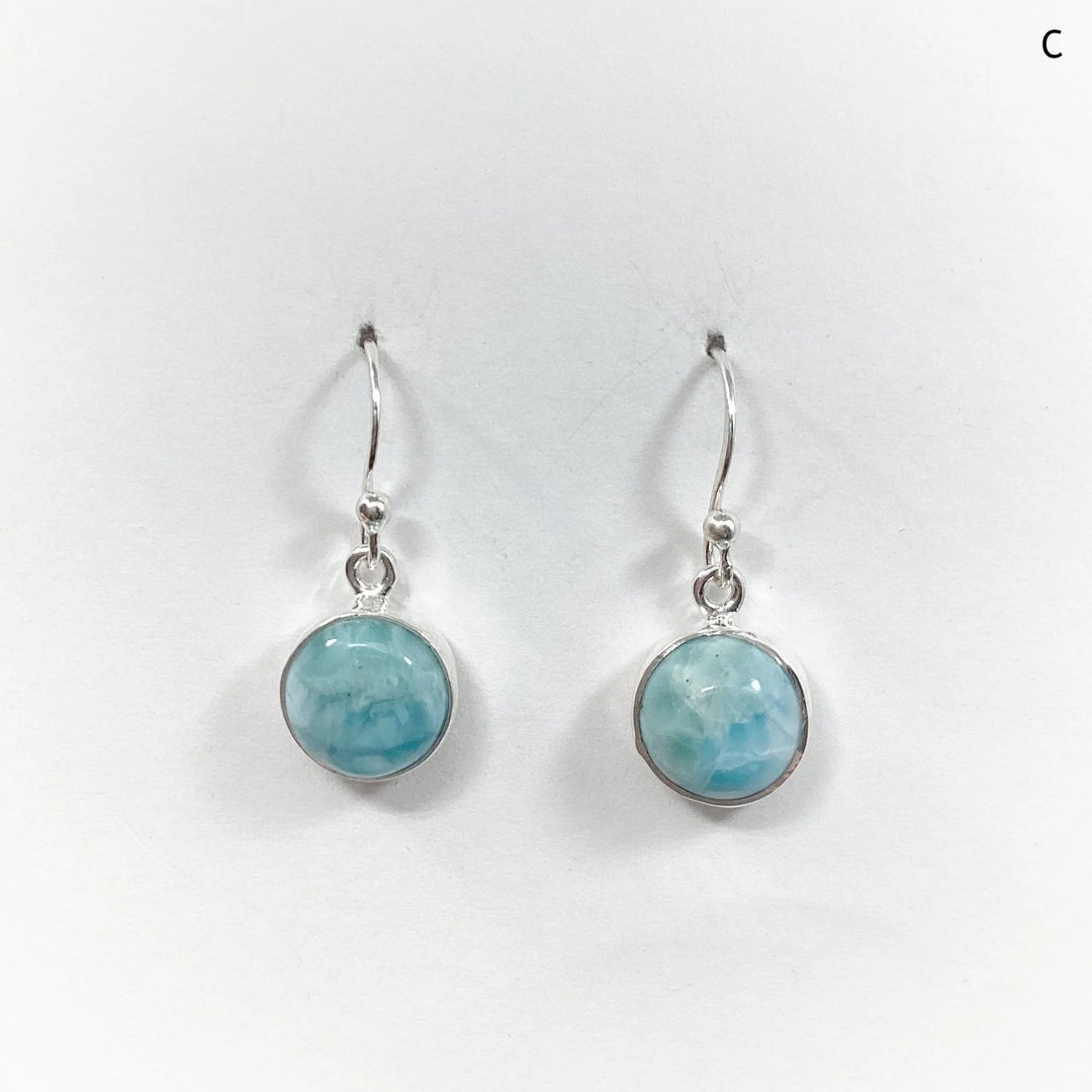 Larimar Dangle Earrings - Rocks and Gems Canada