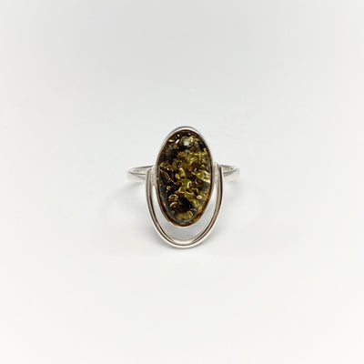 Green Amber Ring