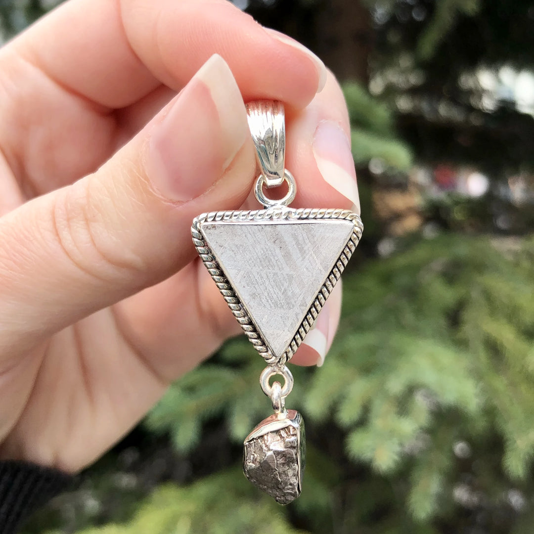 Muonionalusta and Campo Del Cielo Meteorite Pendant - Rocks and Gems Canada